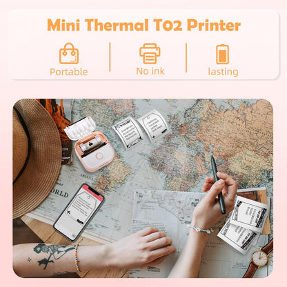 Portable Mini Thermal Printer Mini Pocket Label Printer | Diversi