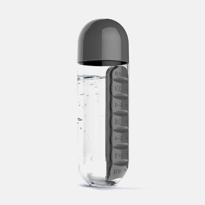 Travel pill organizer water bottle - pill box organizer | Diversi