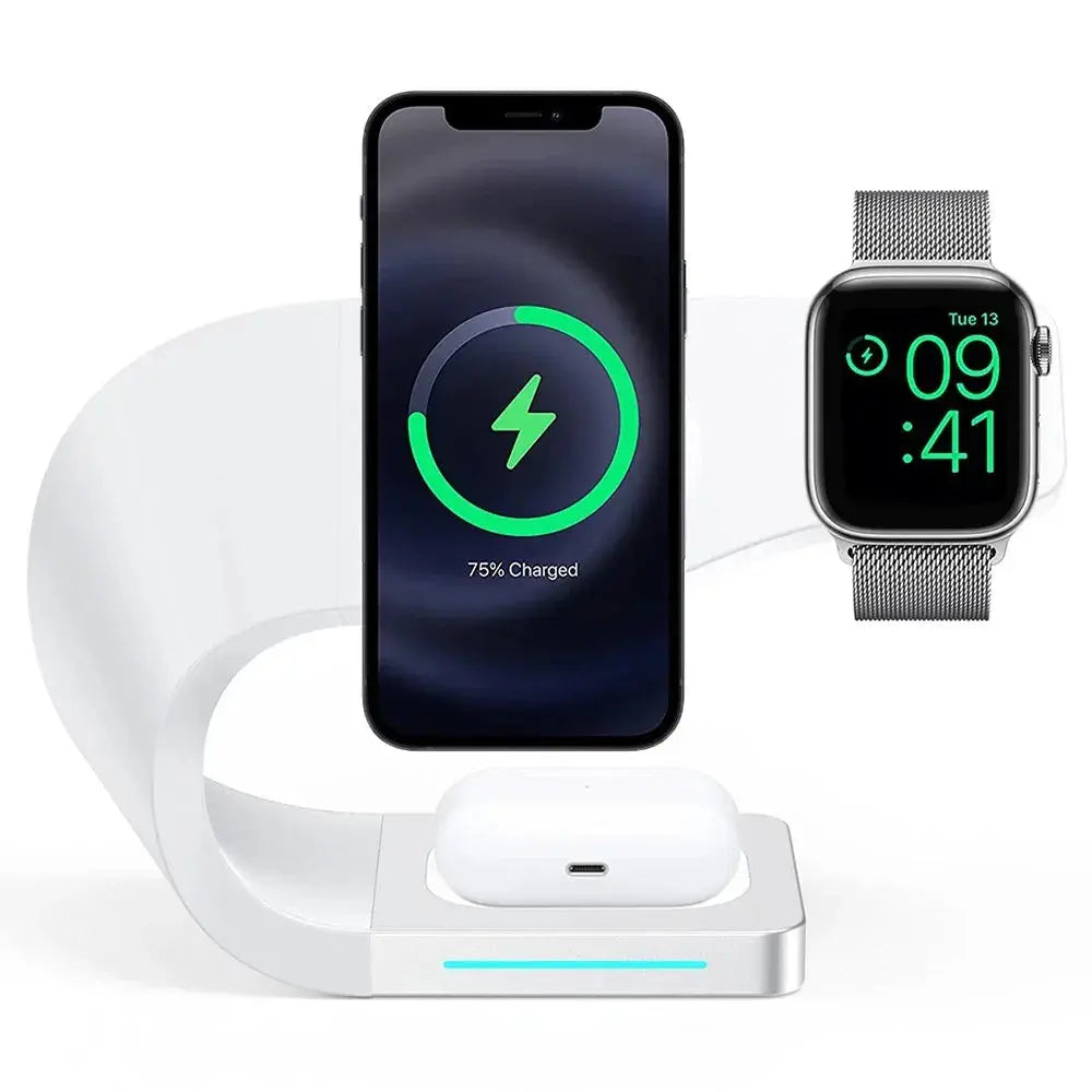 3 in 1 wireless charging stand for iPhone | Mini Magnetic Charging Dock Station Wireless charger