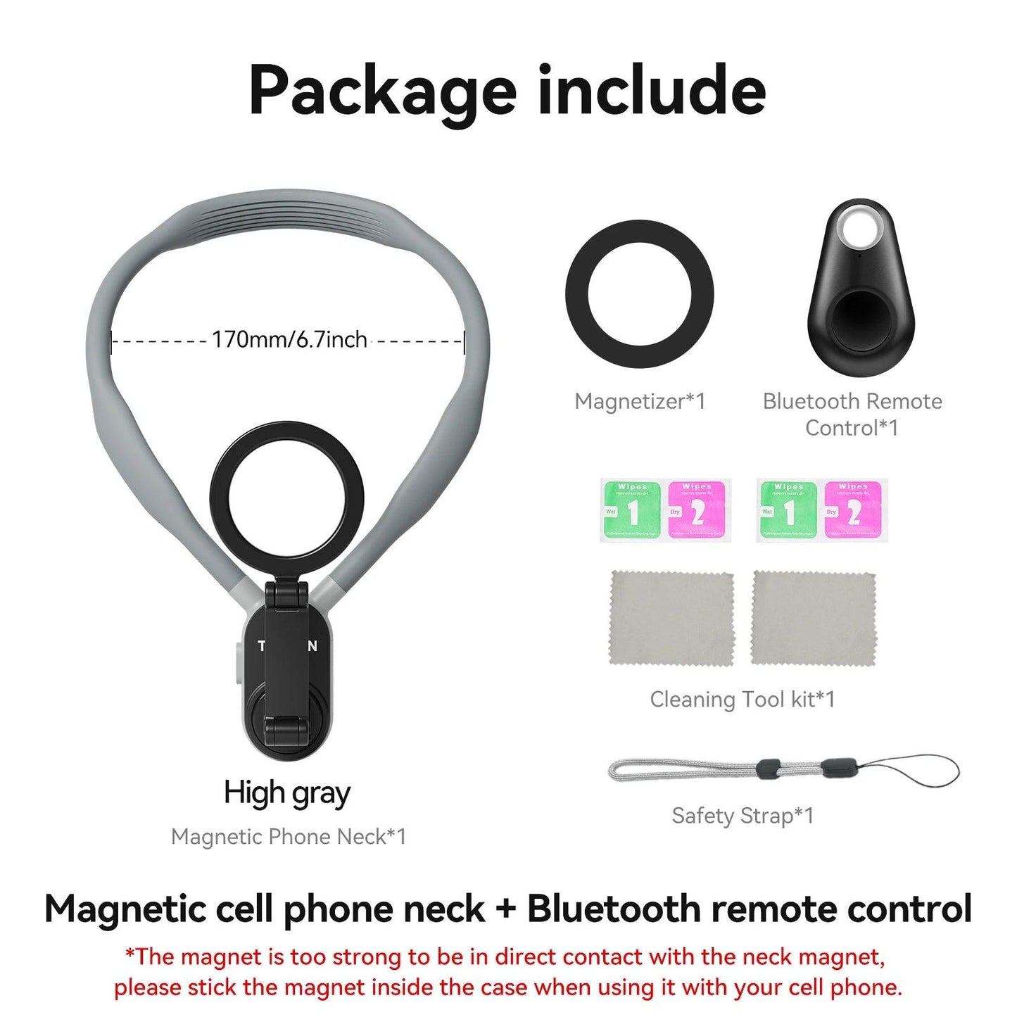 Silicone Magnetic Neck Mount - magnetic phone mount | Diversi