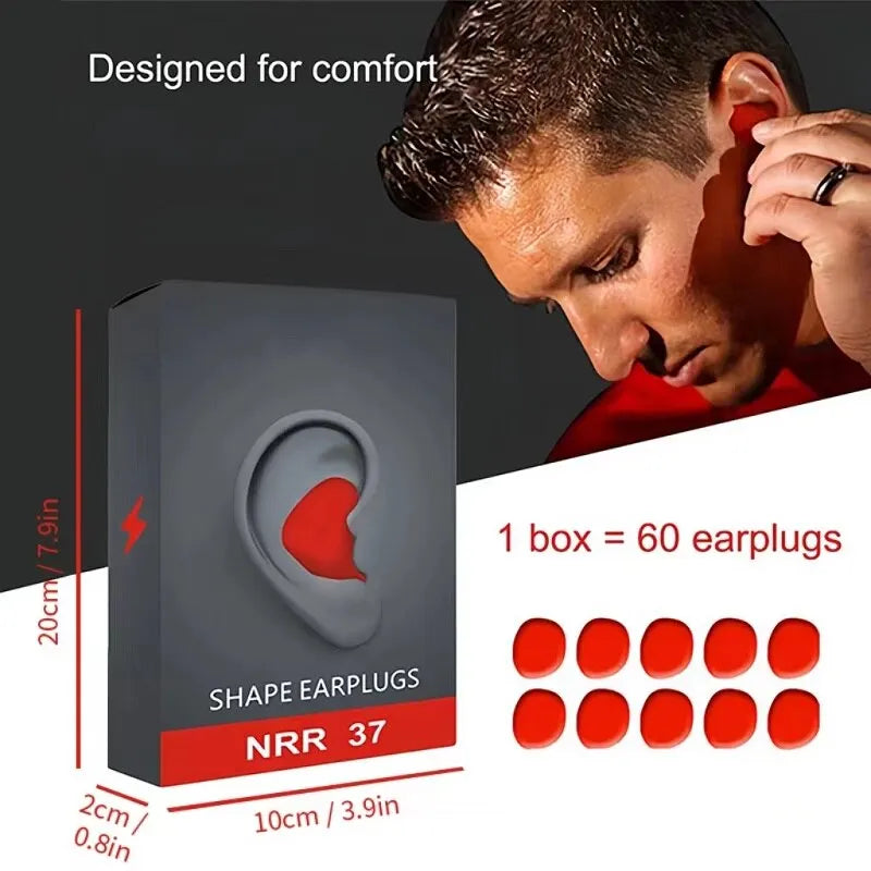 Moldable Ear Plugs for Sleeping Noise Cancelling PU Seal Great Adults Earplugs Sleep Noise Reduction