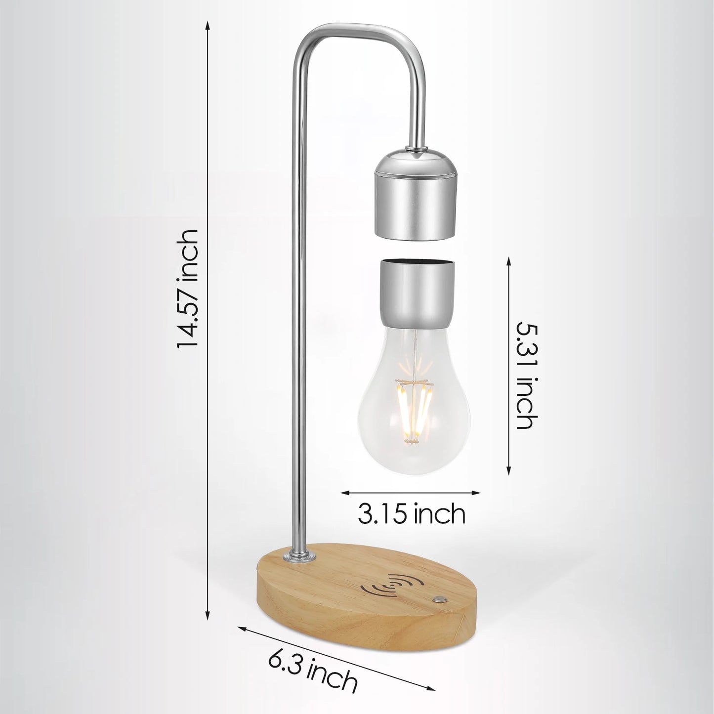 Levitating Lamp Floating fluorescent light bulbs Wireless Charger