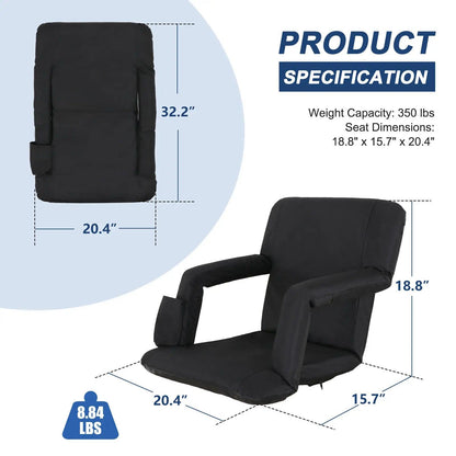 Wide Stadium Seat for Bleachers Reclining Portable Stadium Chair Diversi Shop™