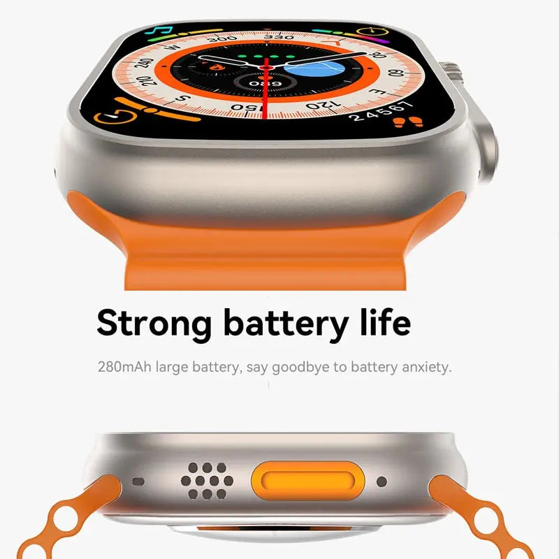 Ultra Series 8 NFC Smart Watch : 1.96" HD Screen, Bluetooth Call, Fitness Tracker, Waterproof Smartwatch