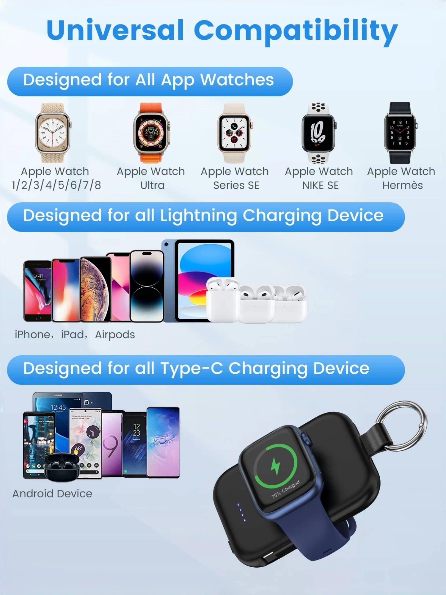 Portable Power Bank for iPhone Apple Watch Charger Diversi Shop™