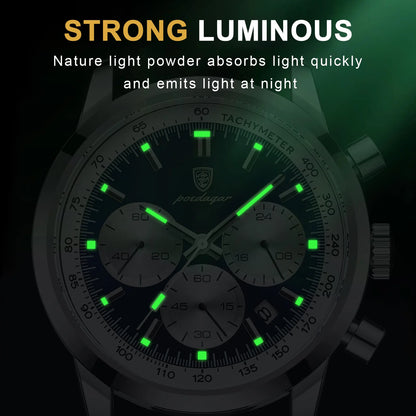 Luxury Mens Watch High Quality Waterproof Chronograph Luminous Men's Wristwatch