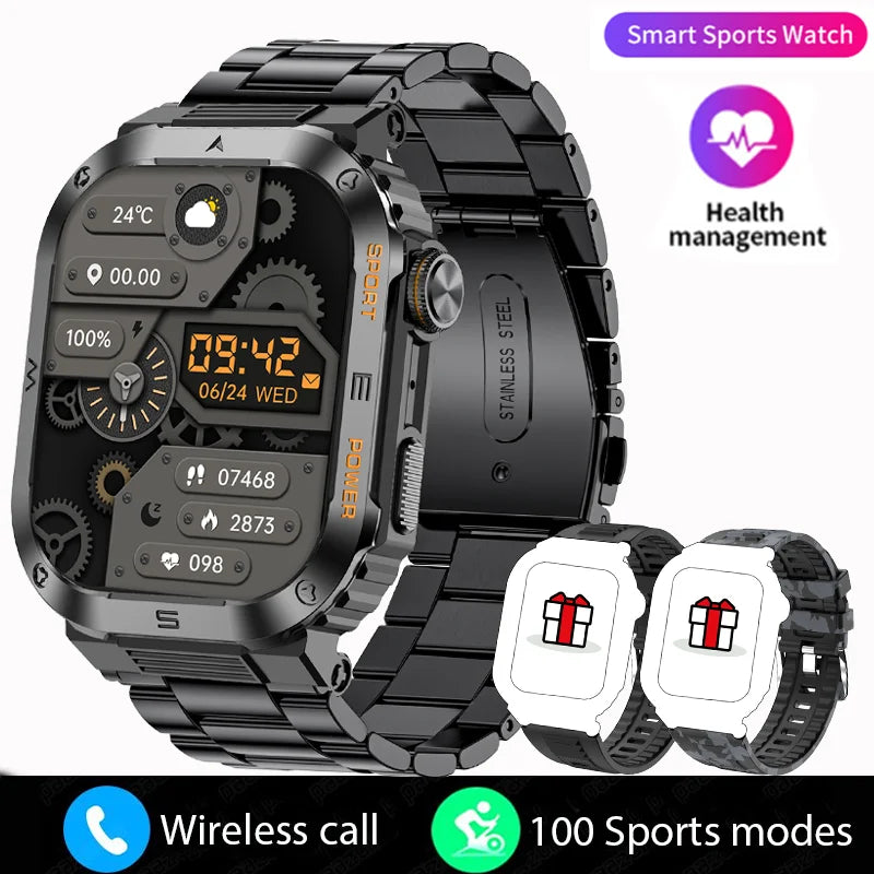 Rugged Military Smart Watch Ip68 Waterproof For Android IOS XIAOMI