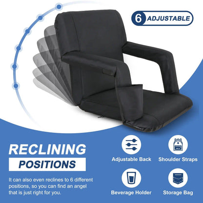 Wide Stadium Seat for Bleachers Reclining Portable Stadium Chair Diversi Shop™