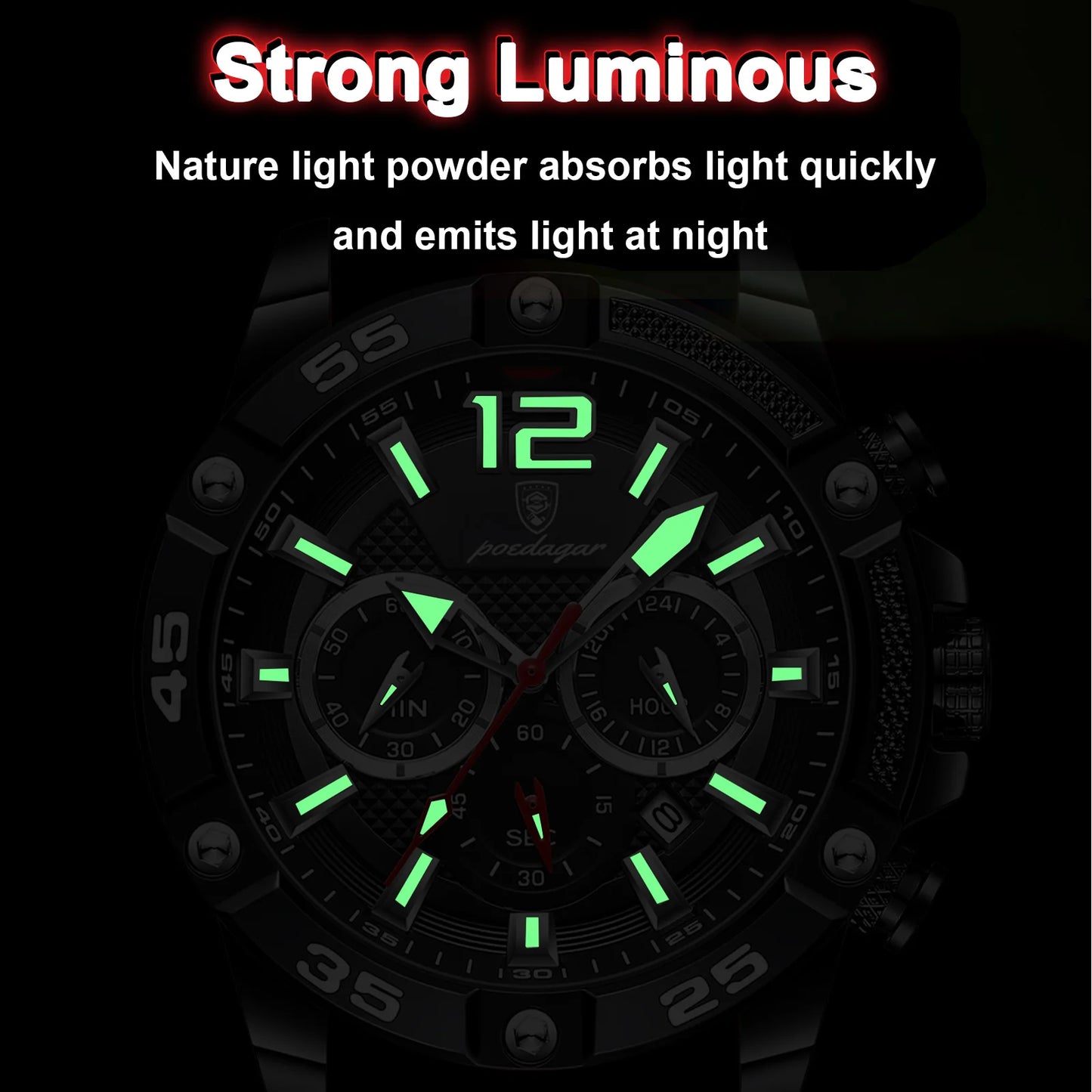 Casual luxury mens watch Waterproof Luminous Wristwatch