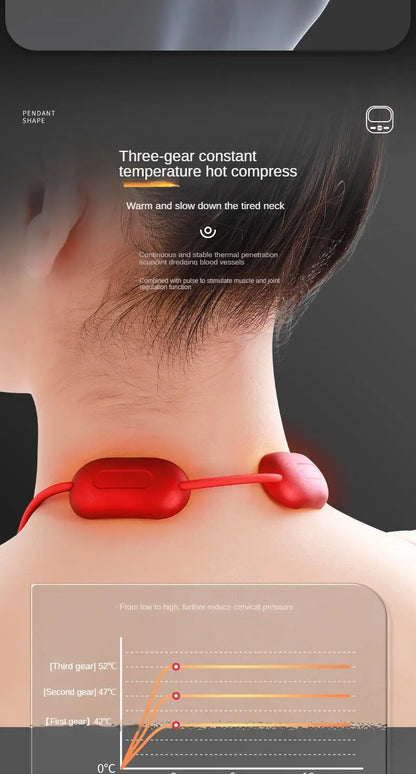 Xiaomi Smart Neck Massager: Portable Mini Pulse Shoulder Massager with Hot Compress Nursing