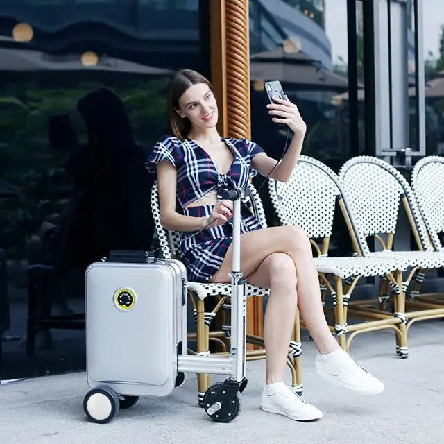 Smart Scooter Luggage: Carry-On Travel Trolley Suitcase - 20 Inch