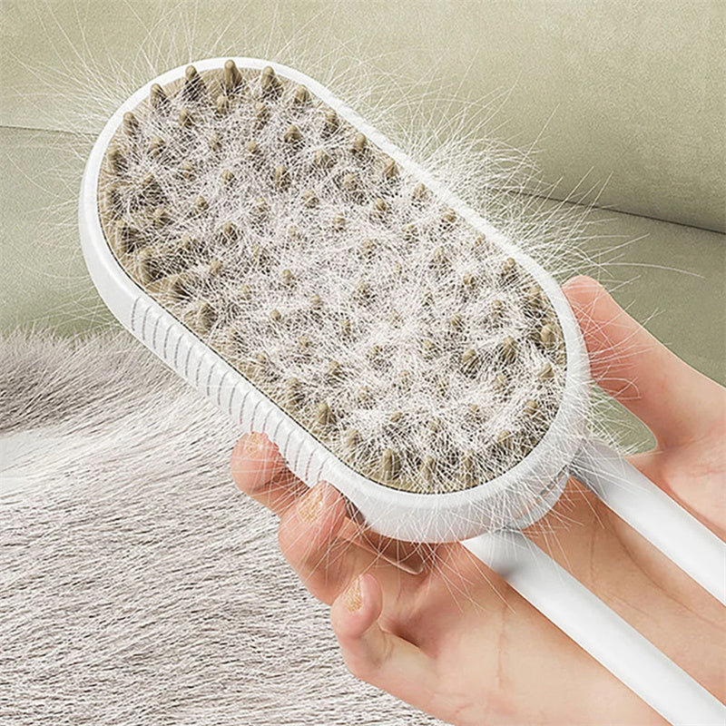 Cat Steam Brush Steamy Dog Brush 3 In 1 Electric Spray Cat Hair Brushes For Massage Pet Grooming Comb