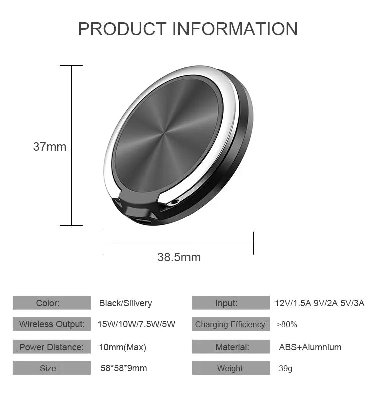 New Tech Air Cooling Magnetic Wireless Charger Pad
