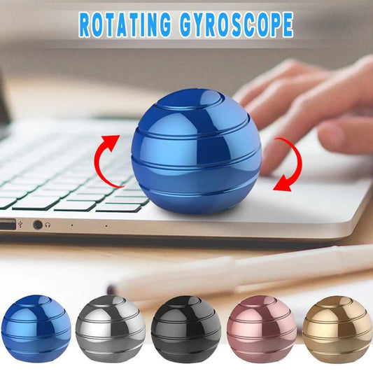 Spinning Rotating Spherical Gyroscope Fidget Finger Toys