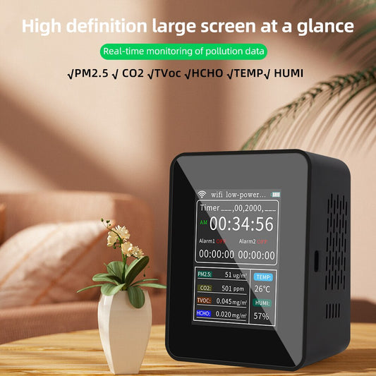 Improve Indoor Air Quality with the 6-in-1 WiFi Smart Air Quality Monitor - Diversi Fusion™