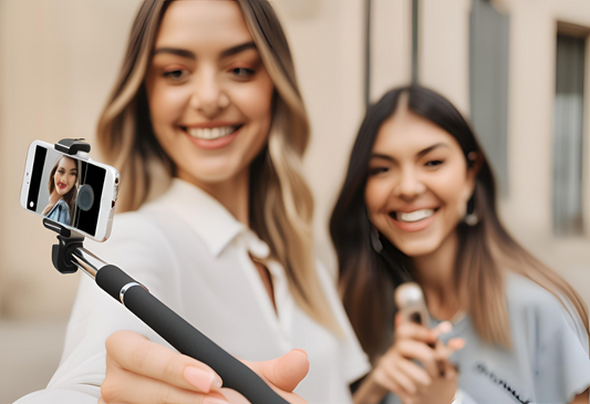 Mastering-the-Art-of-Selfies-with-a-Bluetooth-Handheld-Selfie-Stick-Grip-Phone-Shutter Diversi Shop