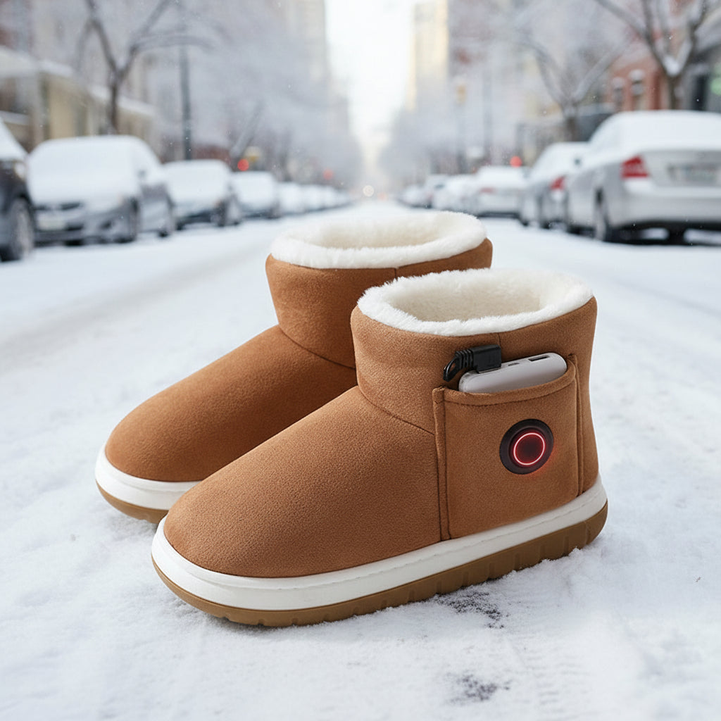 Electric Heating Shoes – Rechargeable Foot Warmer Winter Shoes CJ