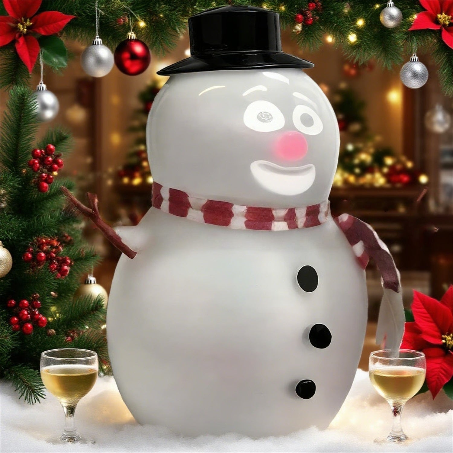 Talking Animated Blink Snowman With Light Up Eyes And Playful Voice For Holiday Home Table Centerpiece Gift Christmas Decorations CJ