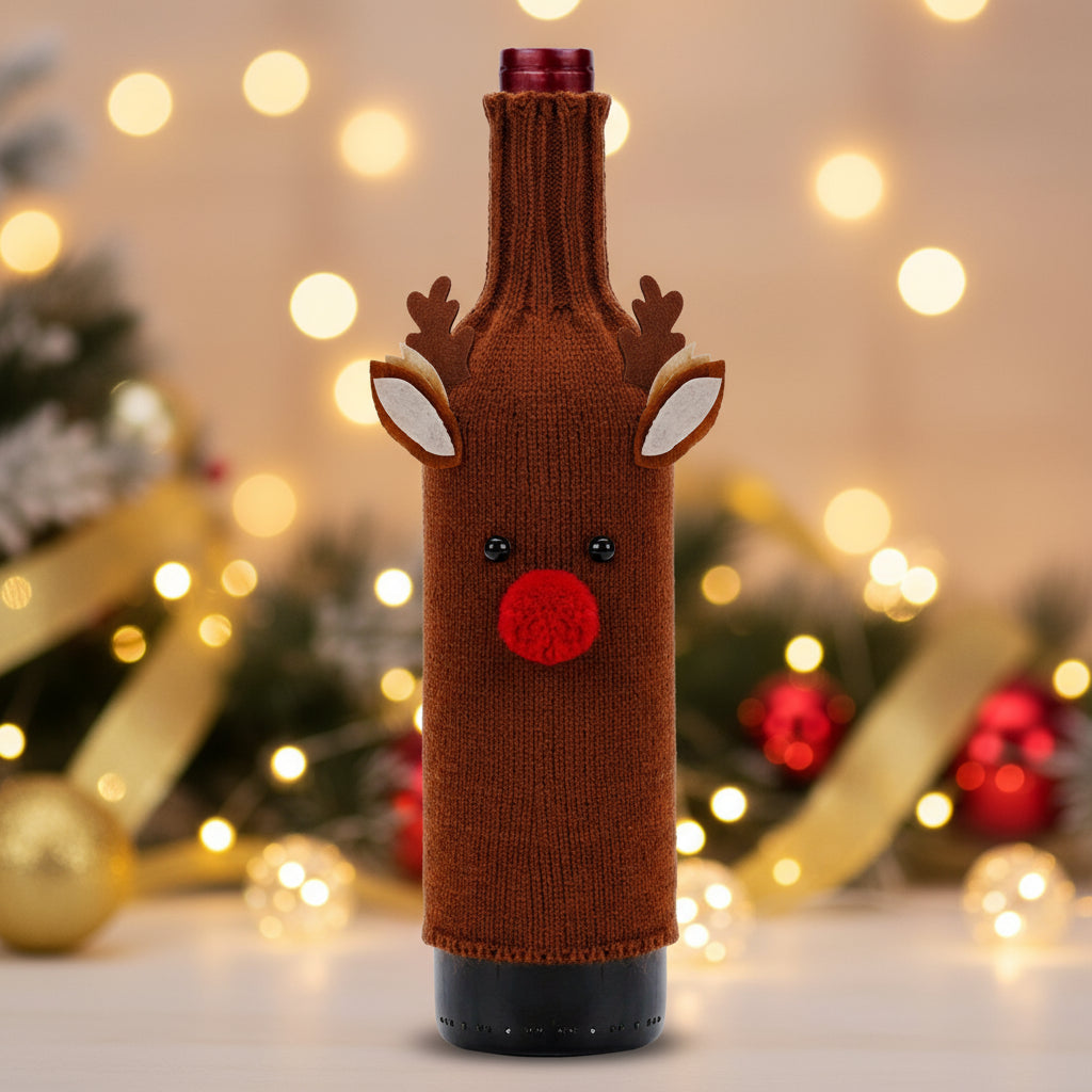 🎅 Christmas Bottle Covers – Festive Home Fashion Holiday Decorations CJ