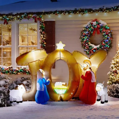 7.5FT Lighted Christmas Inflatable Decoration CJ US