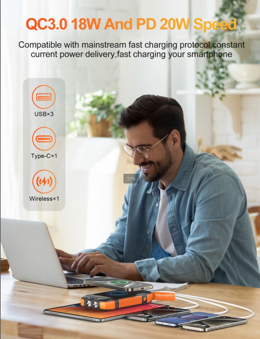 20000mAh Solar Power Bank - SmartPursue™