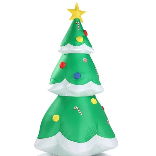 6.9 FT Lighted Christmas Inflatable Decoration, Inflatable Christmas Tree, Blow Up Yard Decorations With Built-in LED Lights For Holiday Party Front Yard Lawn Garden Decor CJ US