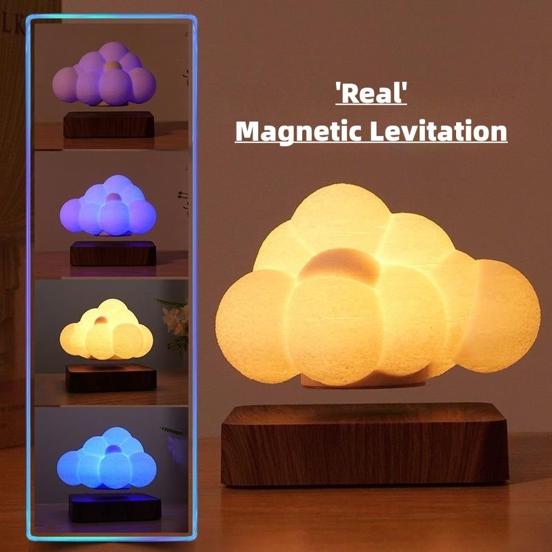 Novelty Night Light Magnetic Levitation Cloud Lamp Creativity Floating 3D Print Bulb Desk Decoration Birthday Gift Diversi Fusion™