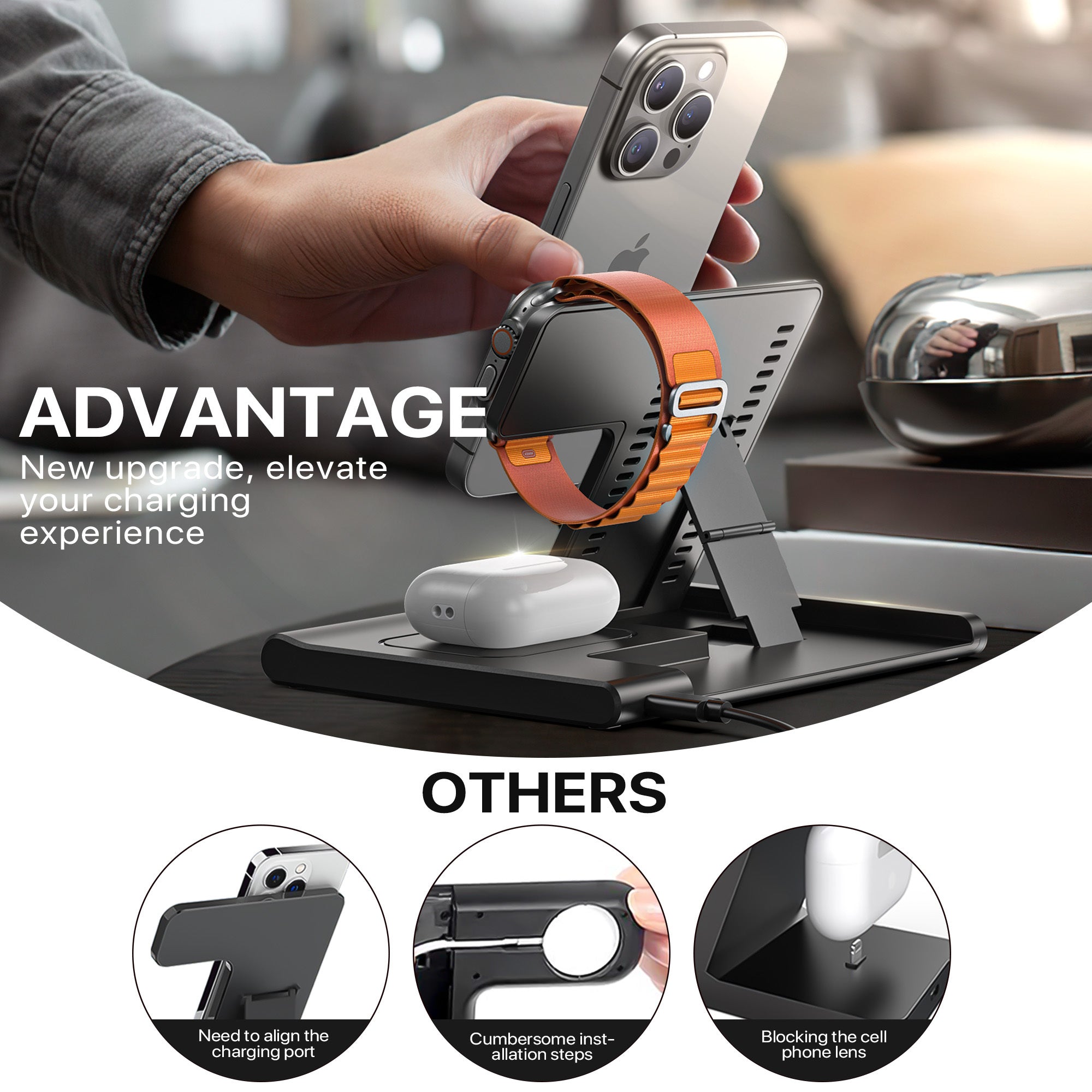 Wireless Charging Sation For Multiple Devices 15W Fast Charging Stand - SmartPursue™