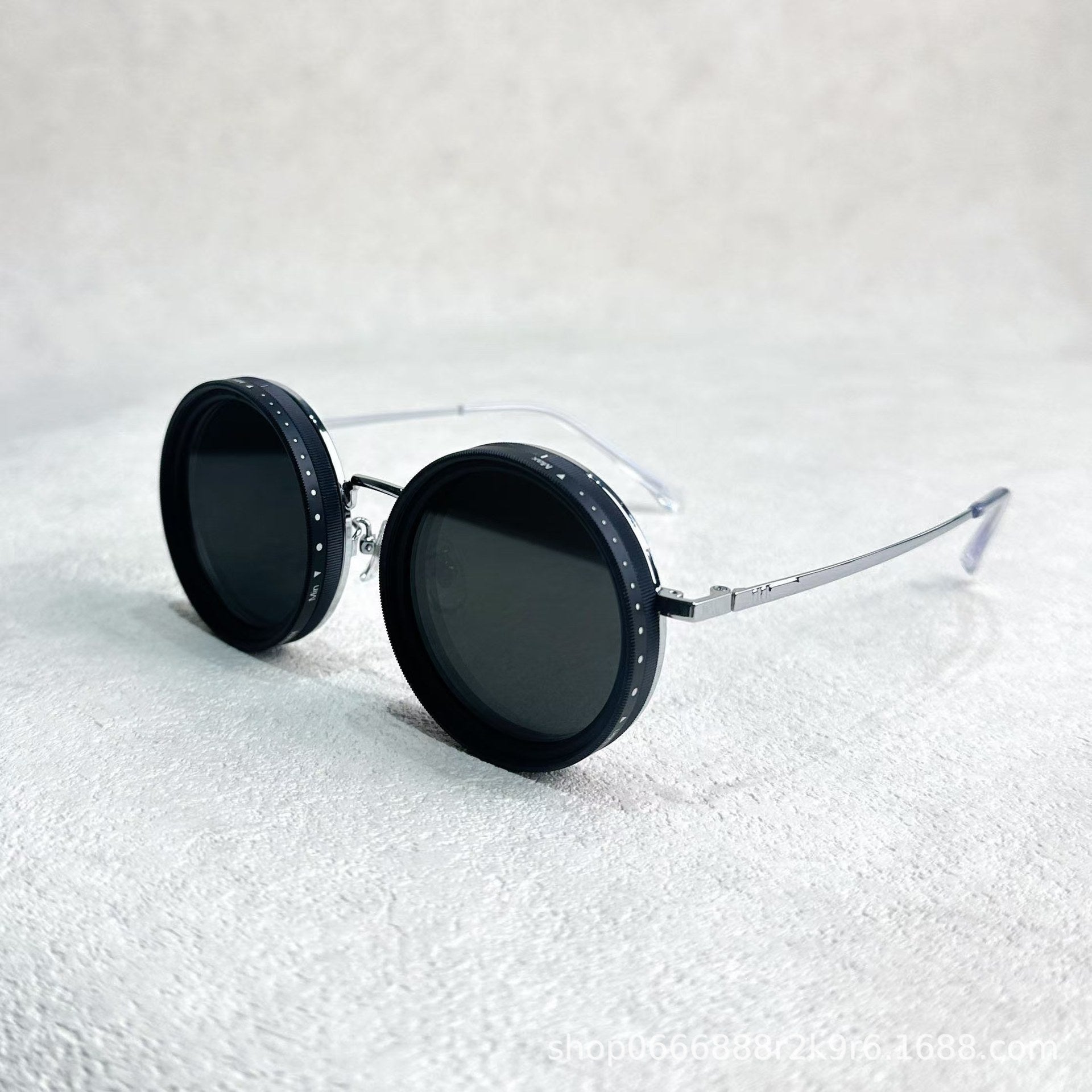Adjustable Dimming Polarized Sunglasses – Retro Punk Round Style