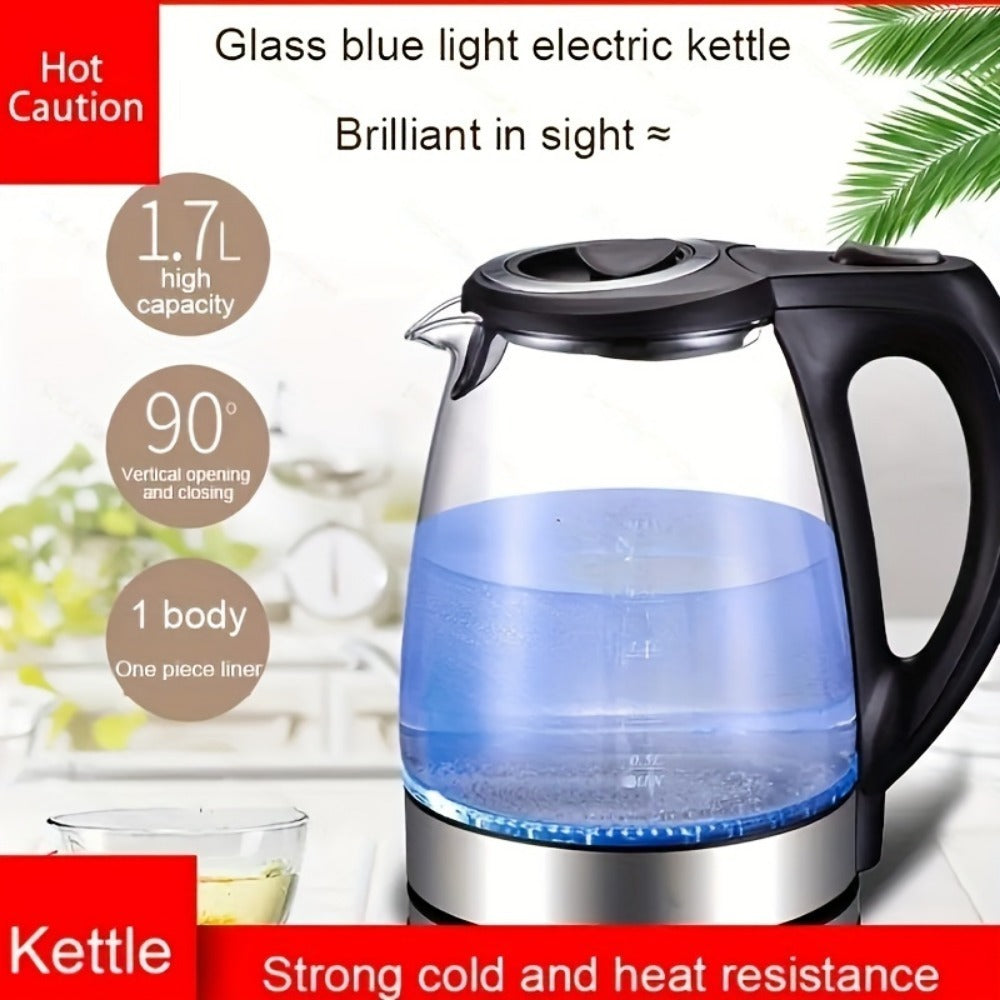 ☕ 1.7 L Glass Electric Kettle – Fast Boil with Stainless Steel Filter & Inner Lid - SmartPursue™