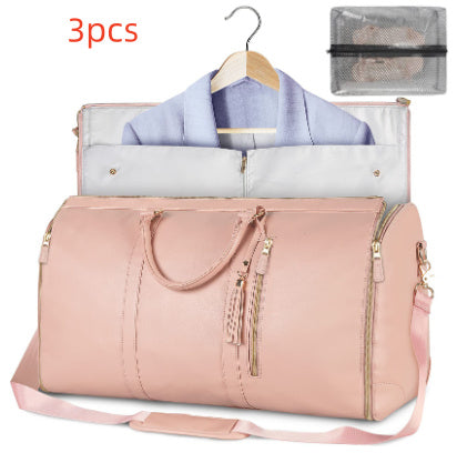 Large Capacity Travel Duffle Bag Women's Handbag Folding Suit Bag Waterproof Clothes Totes CJ
