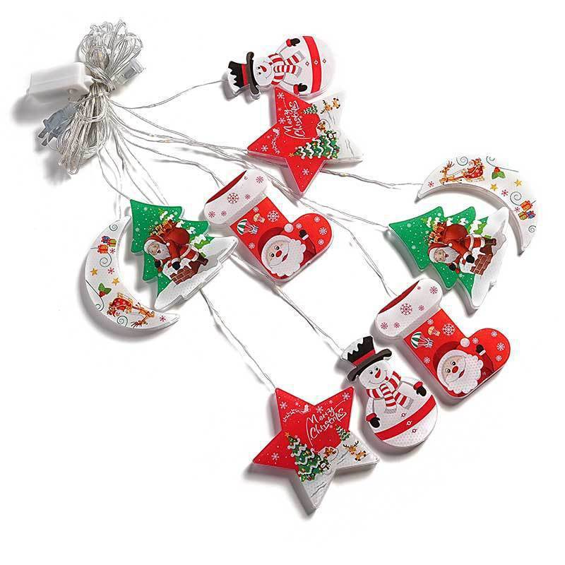 Painted Christmas Curtain Lights Holiday Layout Rubber-covered Wire Ambience Light CJ