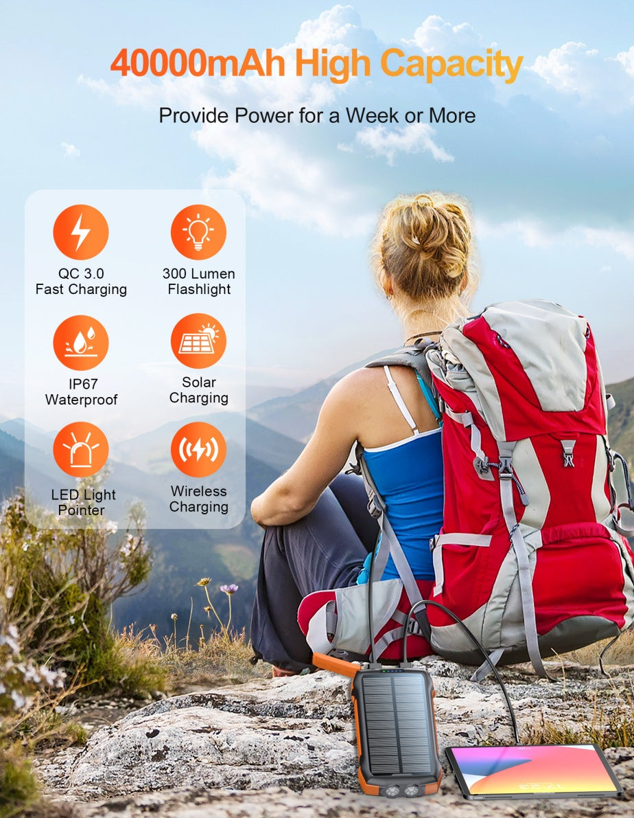 20000mAh Solar Power Bank - SmartPursue™