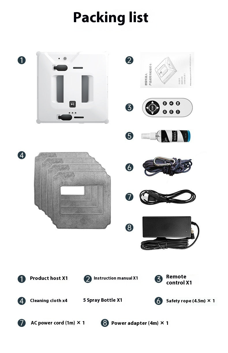 Compact Window Cleaning Robot – Smart Automatic Glass Cleaner - SmartPursue™