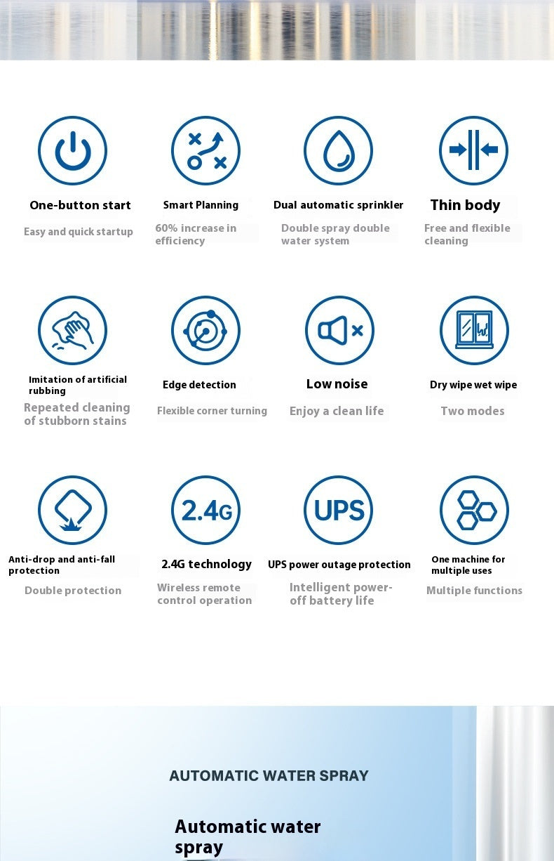 Compact Window Cleaning Robot – Smart Automatic Glass Cleaner - SmartPursue™