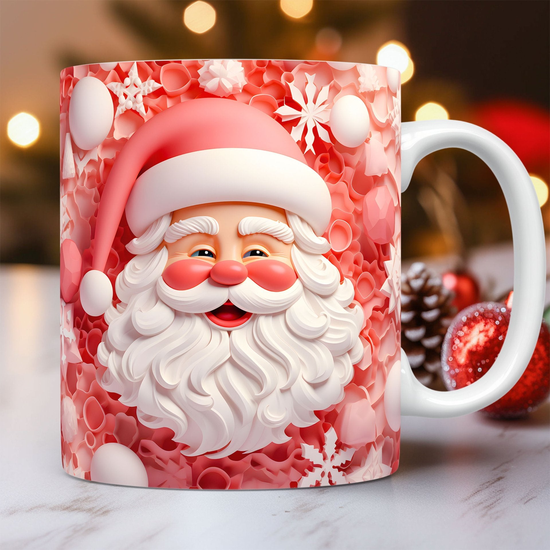 Creative 3D Christmas Ceramic Mug Unique Space Design Snowman Santa Coffee Cup Tea Milk Mug Christmas Gifts For Kids Adults Kitchen Gadgets CJ