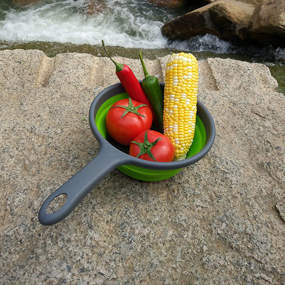 🥦 Foldable Silicone Colander – Space-Saving Strainer - SmartPursue™