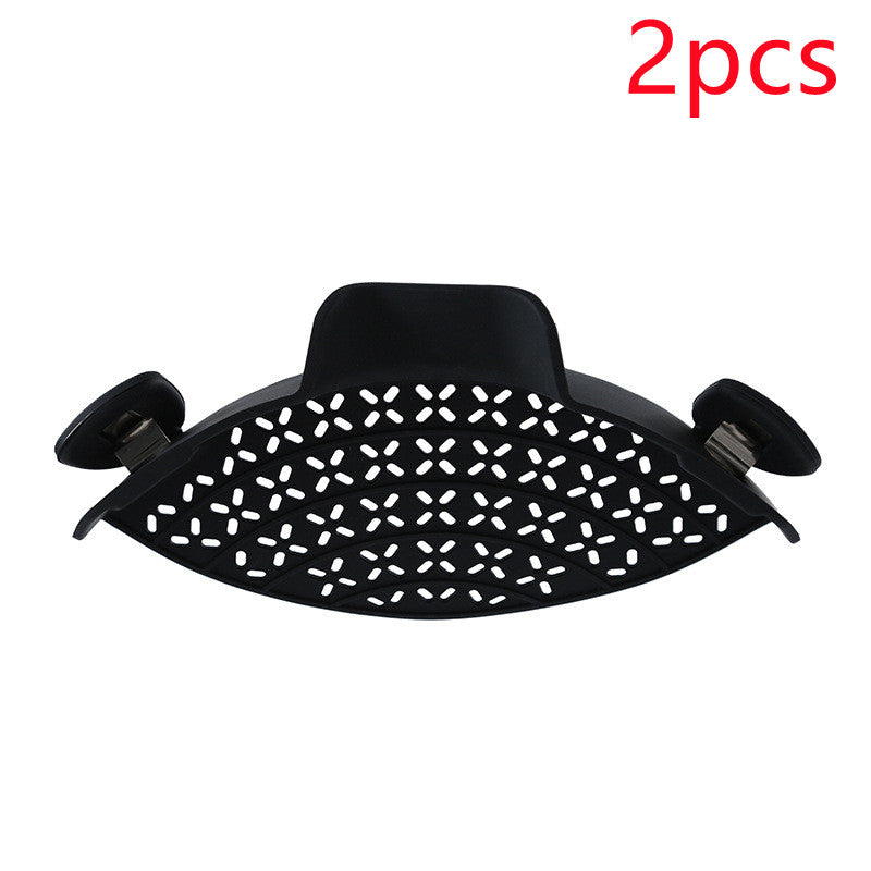 Silicone Pot Side Drain Stopper & Strainer – Spill-Proof, Heat-Resistant Kitchen Tool