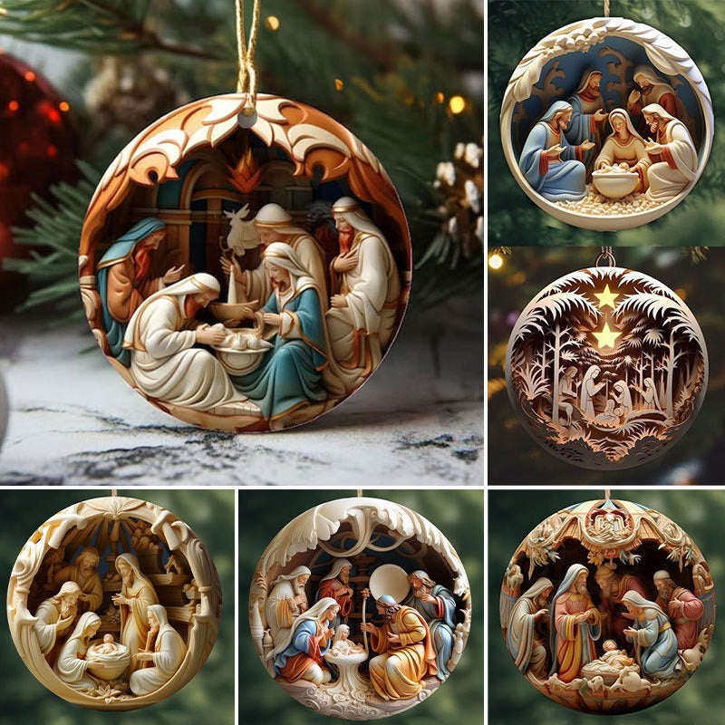Creative Christmas Acrylic Car Decoration Pendant CJ