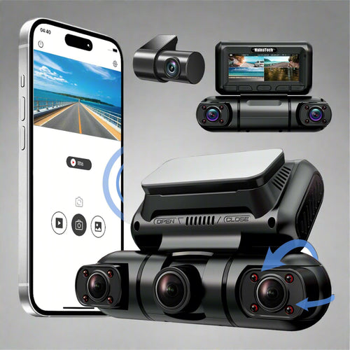 360° 4-Channel Dash Cam – Front, Rear & Side View, GPS + Night Vision - SmartPursue™