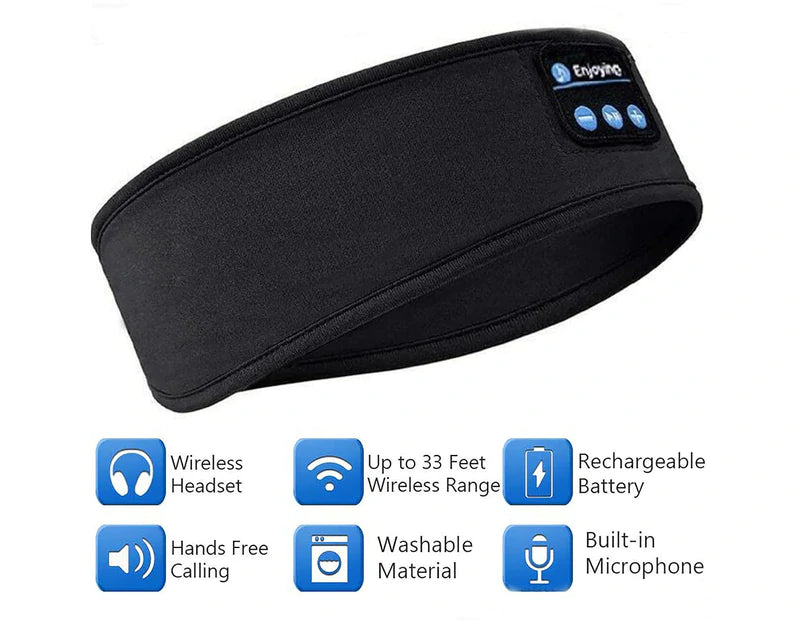 Wireless Sport Headband Earphone: Sleeping Headband with Music Eye Mask Diversi Shop