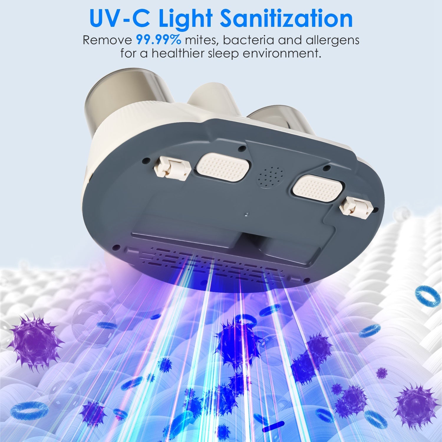 15000PA Double-Cup Bed Vacuum Cleaner With UV-C Light Cordless Mattress Vacuum Rechargeable Dust Mites Remover With 3 Washable Filters Travel & Portable Gadgets