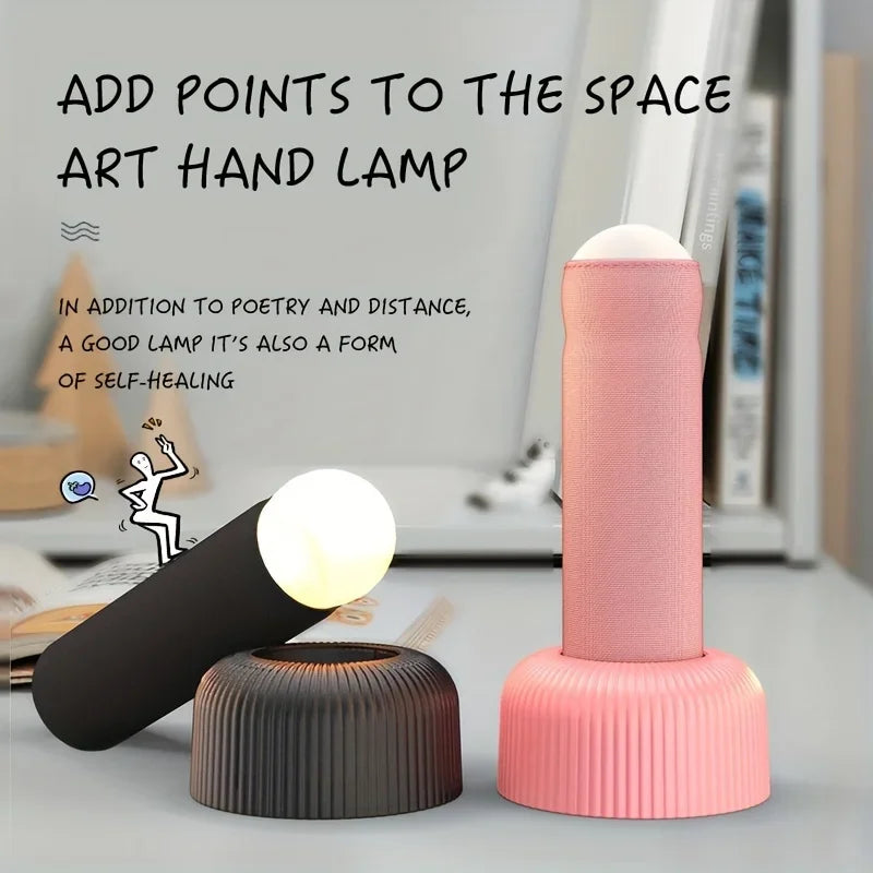 Creative Handheld Night Light Original Design LED Beads Interesting Way Of Switching On And Off Has A Base For Placing On Table CJ