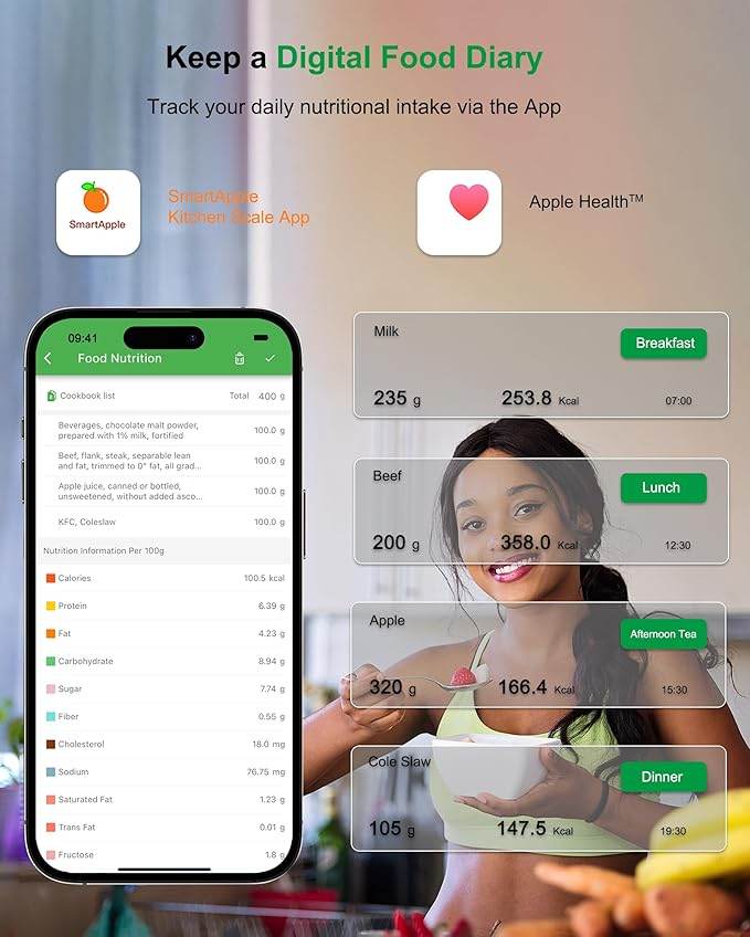 Smart Nutrition Food Scale with Bluetooth app - SmartPursue™