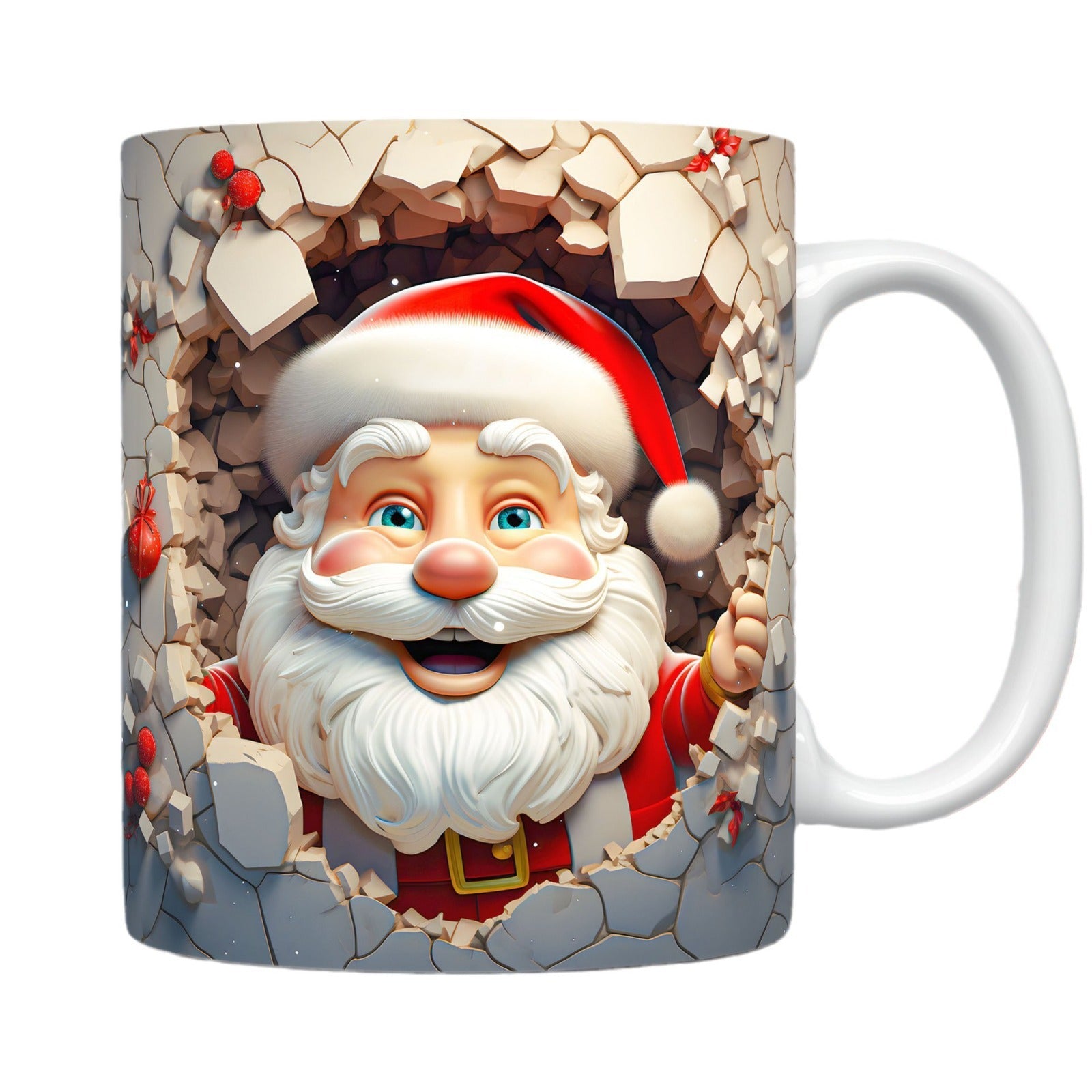 Creative 3D Christmas Ceramic Mug Unique Space Design Snowman Santa Coffee Cup Tea Milk Mug Christmas Gifts For Kids Adults Kitchen Gadgets CJ
