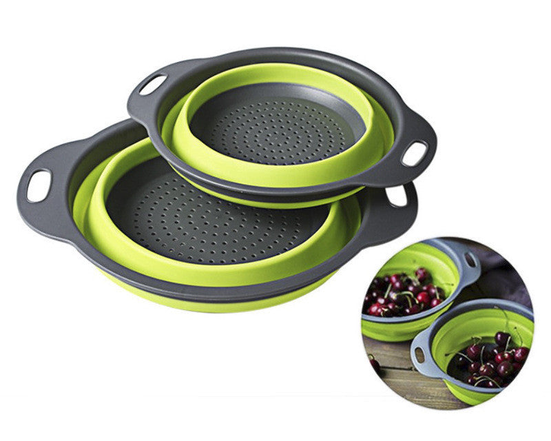 🥦 Foldable Silicone Colander – Space-Saving Strainer - SmartPursue™