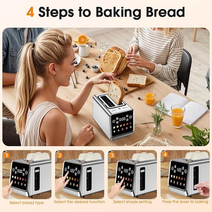 Stainless Steel Smart Digital Toaster - SmartPursue™