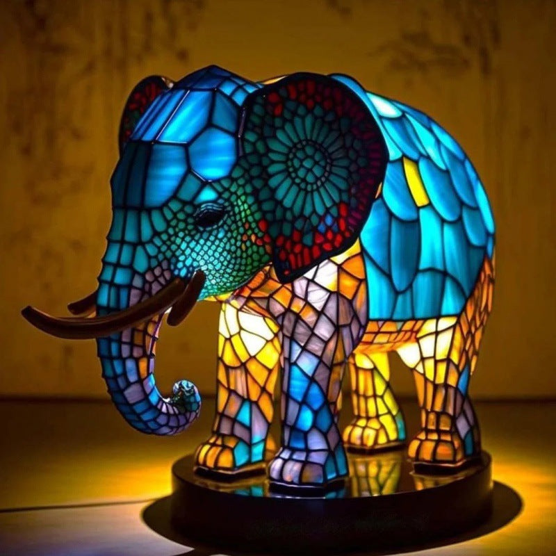 3D Colored Animal Light Desk Lamp Animal Series Decorative Night Light Animal Elephant Owl Cat Vintage Table Lamp Home Decoration CJ