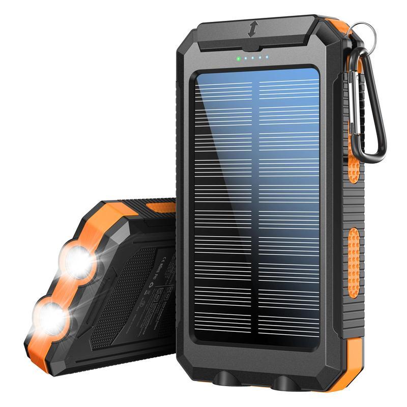 🔋 8000 mAh Waterproof Solar Power Bank CJ US