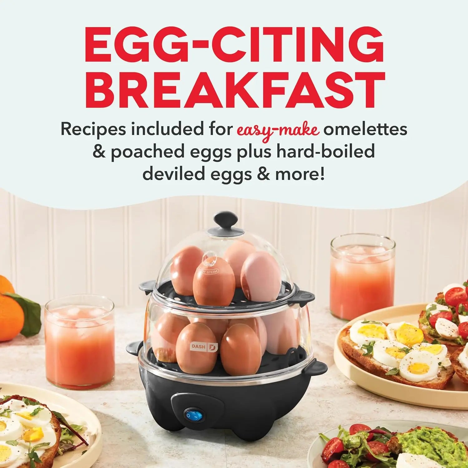 🍳 Dash Deluxe Rapid Egg Cooker – Fast, Foolproof Egg Perfection - SmartPursue™